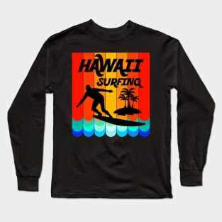 Vintage Hawaii Surfing Label Iconic Special Long Sleeve T-Shirt